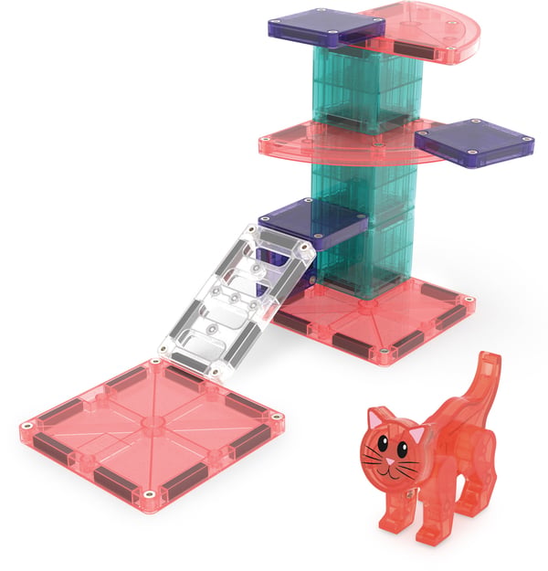 MAGNA-TILES® Kattklätterträd magnetiskt byggset, 13 delar