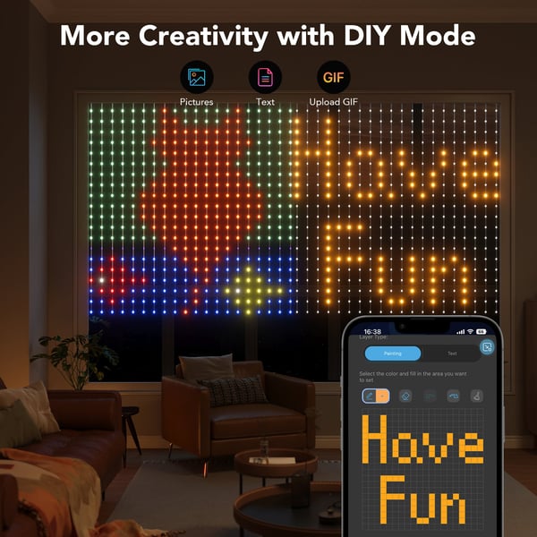 Govee WiFi- och Bluetooth-gardinslinga Netflix-version