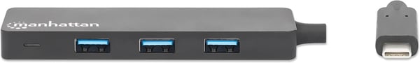 Manhattan 4-port USB-hubb, med USB-C-anslutning