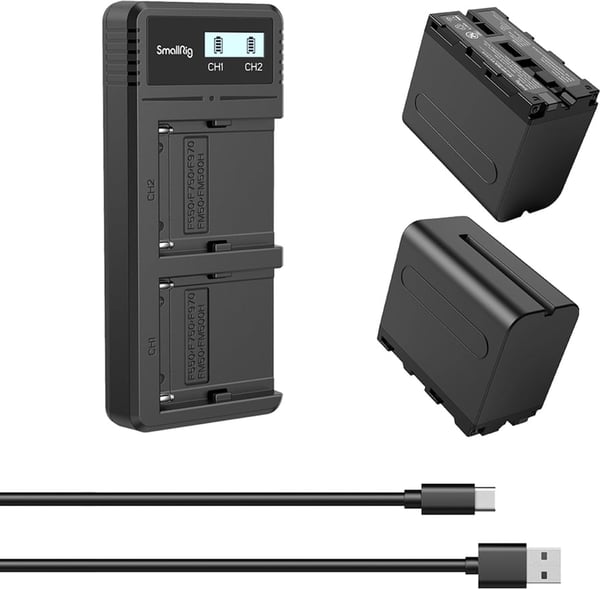 SmallRig 3823 NP-F970 batteri + laddare