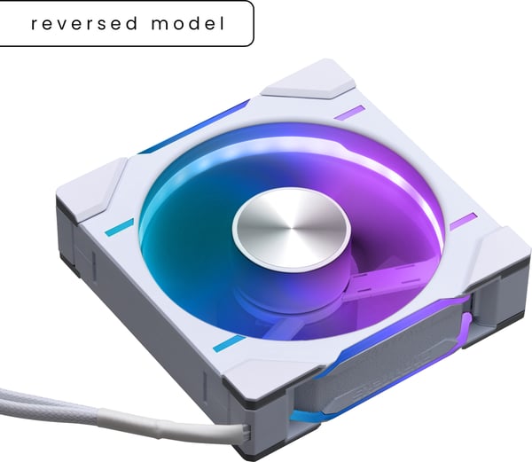 Phanteks D30-120 Reversed Airflow D-RGB PWM ventilator, hvid, 120 mm, 3 stk.