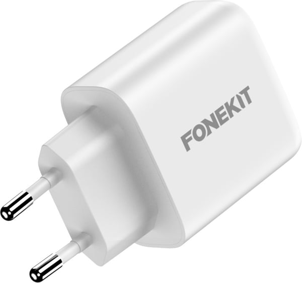 FoneKit GaN PD 65W -väggladdare, USB-C, vit