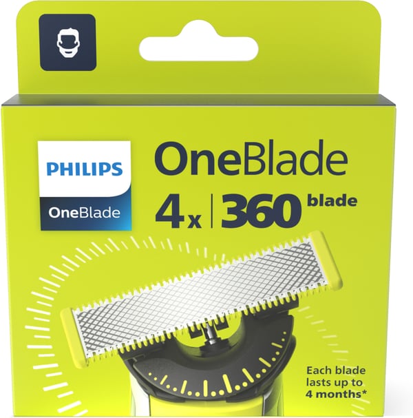 Philips OneBlade 4D QP440/50 skærehoved, 4 stk
