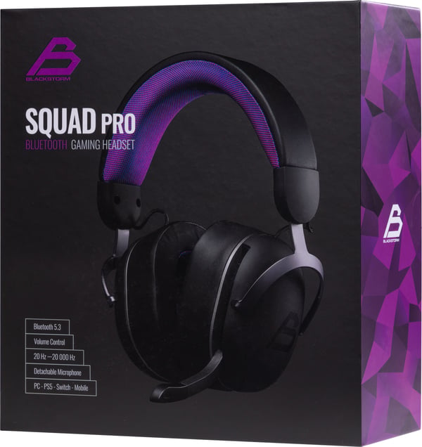 Blackstorm Squad Pro headset, svart