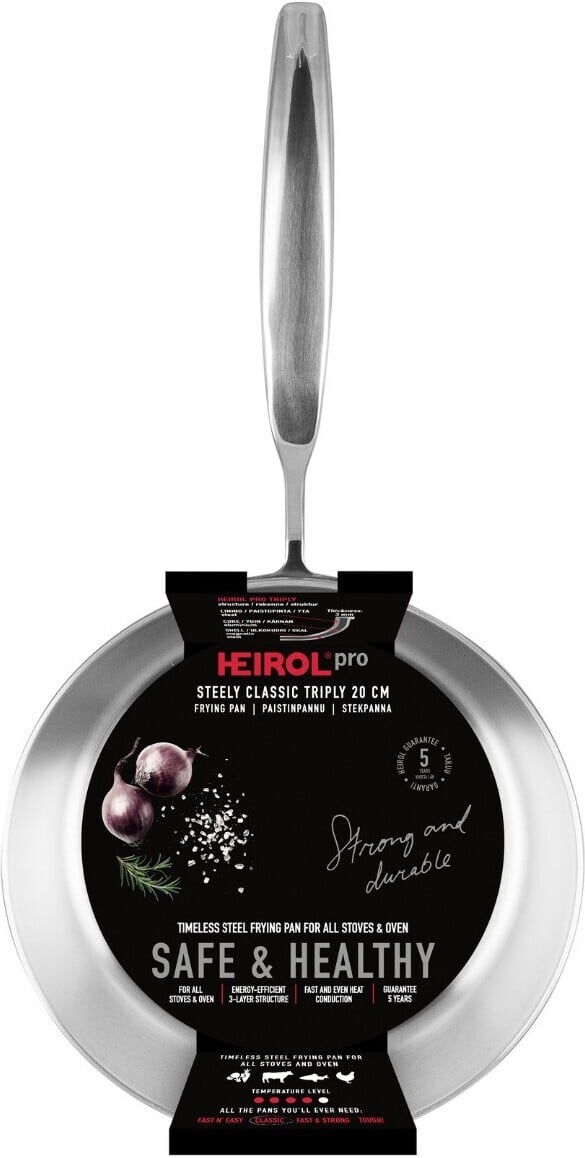Heirol Steely Classic Triply -stegepande, 20 cm