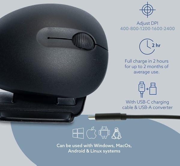 R-Go Twister -ergonomisk mus, ambidextrous