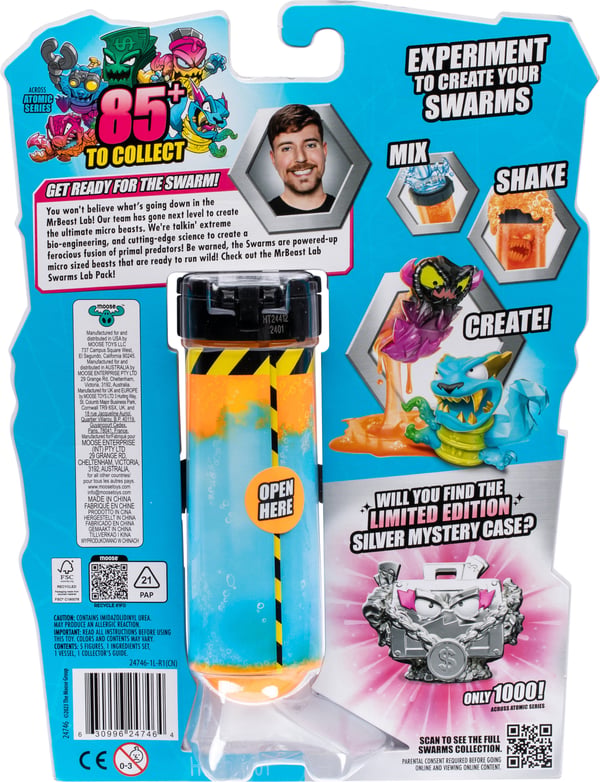MrBeast Lab Swarms Atomic S2 - 5 figurer, assorterad
