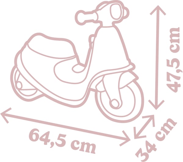 Smoby Toys sparkcykel, åk-på, ljusrosa