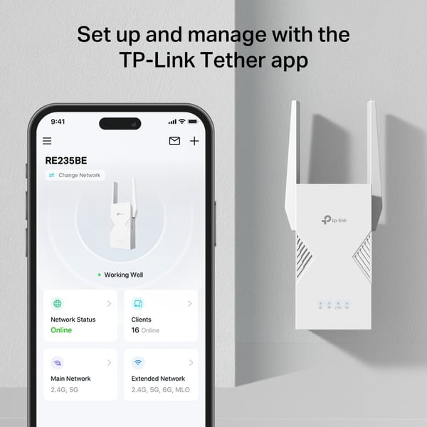 TP-Link BE3600 WiFi 7-förstärkare