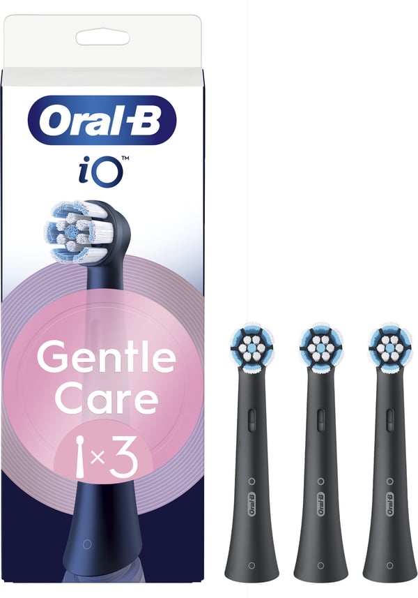 Oral-B iO Gentle Care Svart - utbytesborstar 3 st