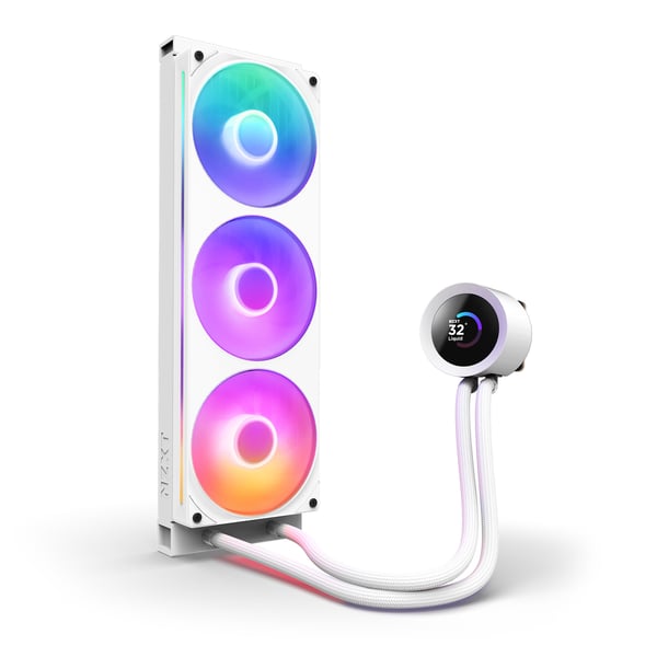 NZXT Kraken Plus 360 RGB vätskekylningssystem, vitt