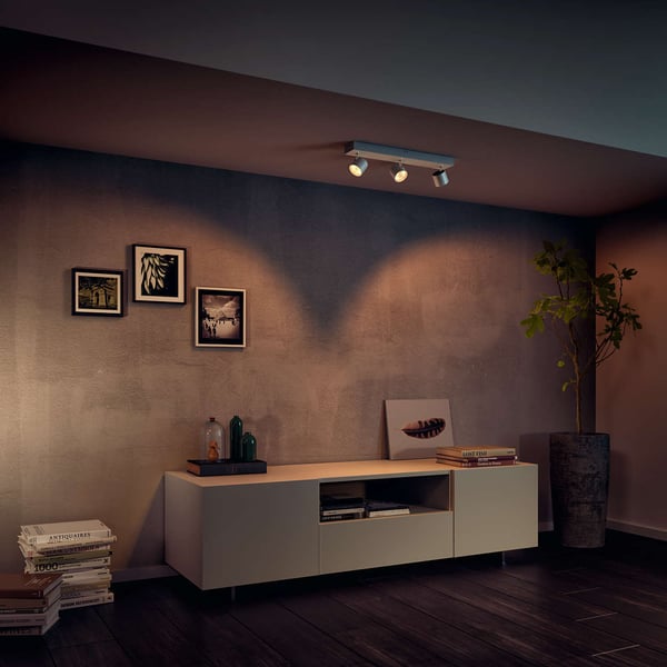 Philips Star WarmGlow LED -spotbelysning, 3 x 4,5 W, hvid