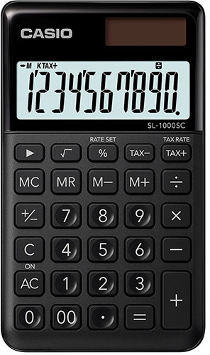 Casio SL-1000SC -fickräknare, svart