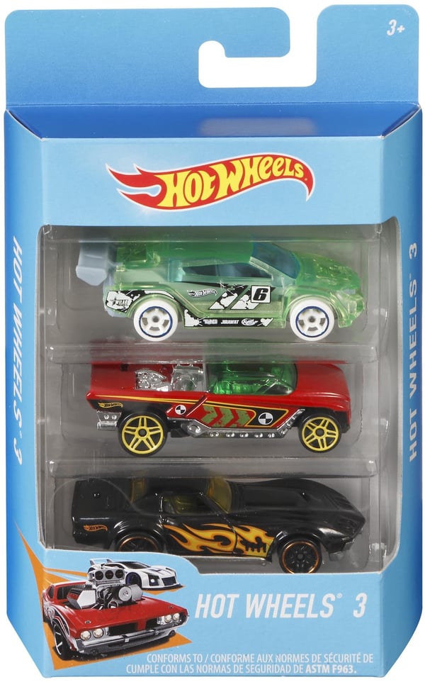 Hot Wheels -småbilar, 3 stycken