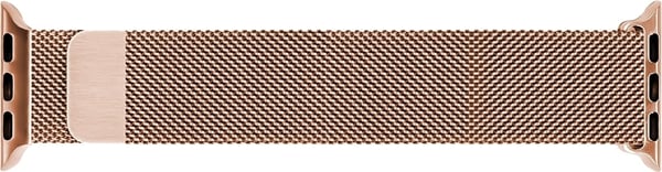 Bølge rustfri stål flettet rem, Apple Watch 42 mm / 44 mm / 45 mm, rosaguld