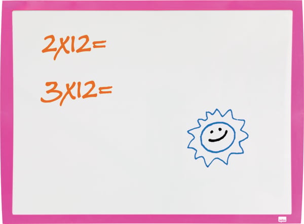 Nobo - magnetisk whiteboard, 58,5 x 43 cm, rosa ram