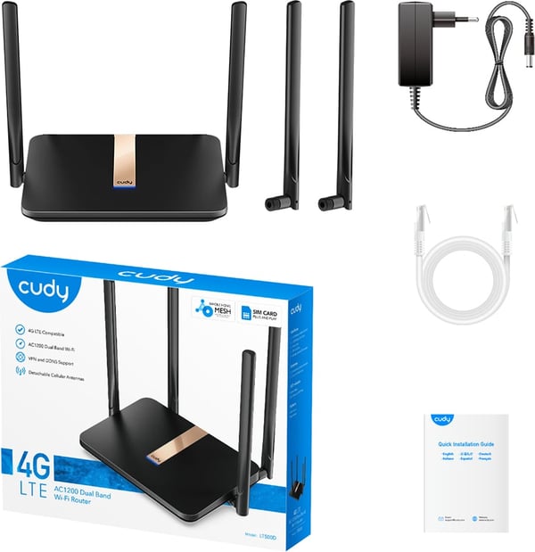 Cudy LT500D AC1200 4G LTE-modem och WiFi-basstation