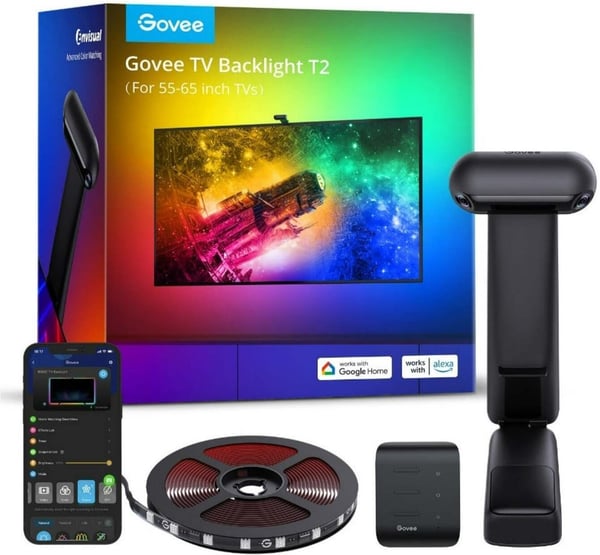 Govee Envisual TV Backlight T2 med dobbelte kameraer til 55~65" tv
