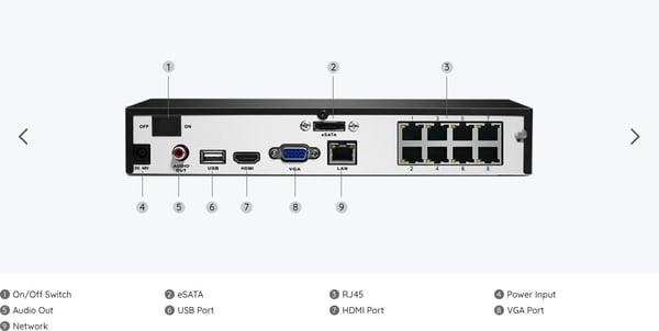 Reolink NVS8 NVR 4K UltraHD PoE-optager, 2 Tt