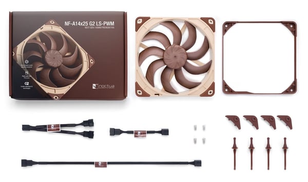 Noctua NF-A14x25 G2 LS PWM chassi-blæser, 140 mm