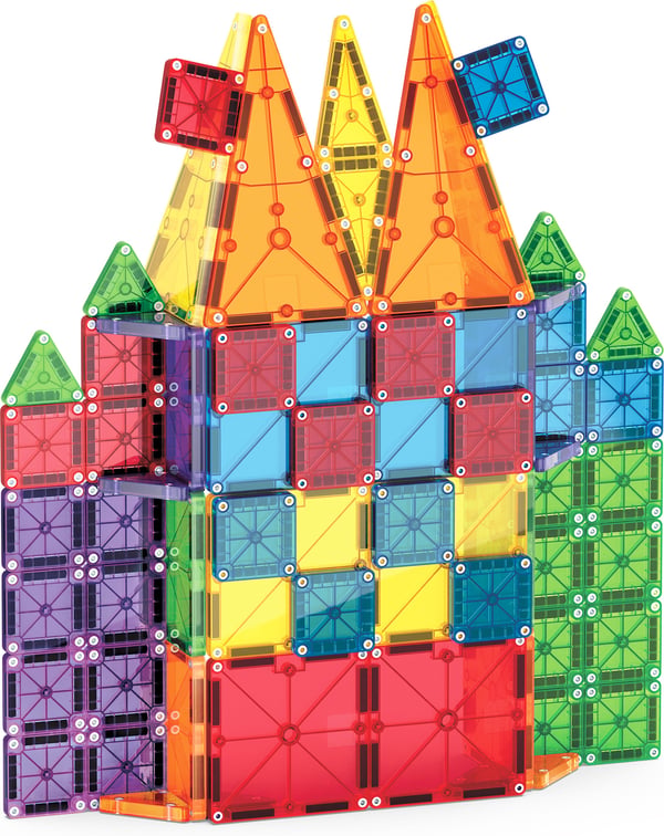 MAGNA-TILES & microMAGS Kombinationsmagnetkonstruktion set, 62 delar