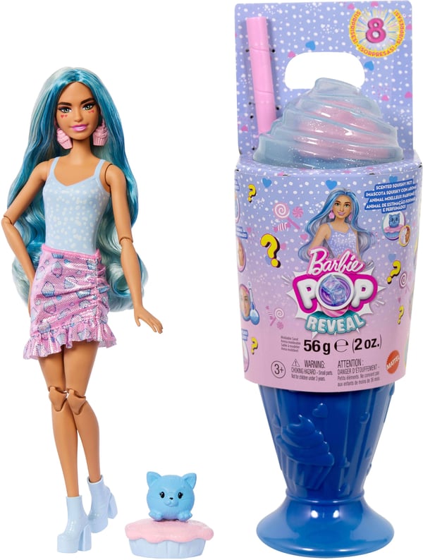 Barbie Pop Reveal Treats Series Docka, blå