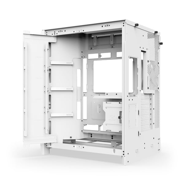 NZXT H9 Flow (2025) ATX-chassi, vitt