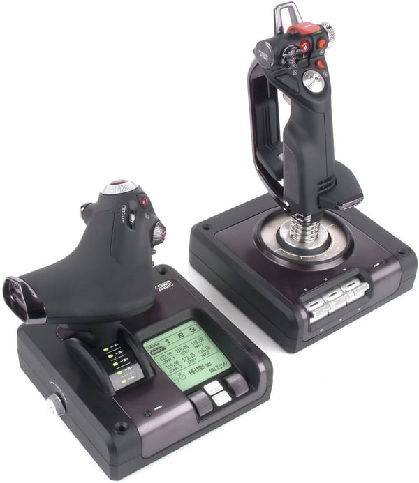 Logitech Saitek X52 Pro Flight Control System -spak och gasreglage, PC