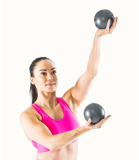 Gymstick Exercise Weight Ball -vægtkugler, 2 x 1 kg