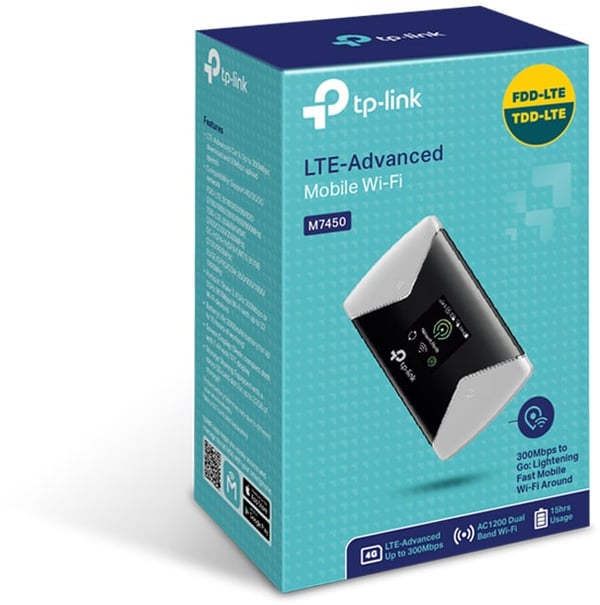 TP-LINK M7450 - LTE-modem och WiFi-basstation