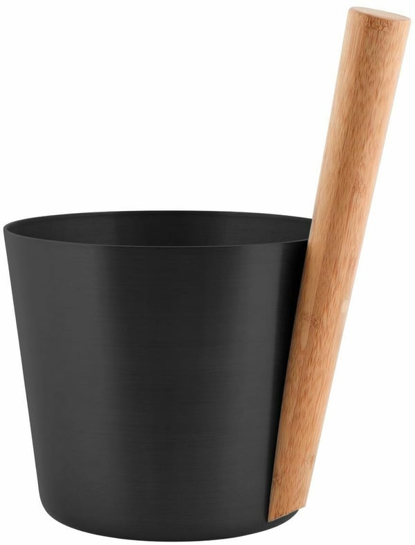 Avslappnad Bastuhink, 5l aluminium, svart