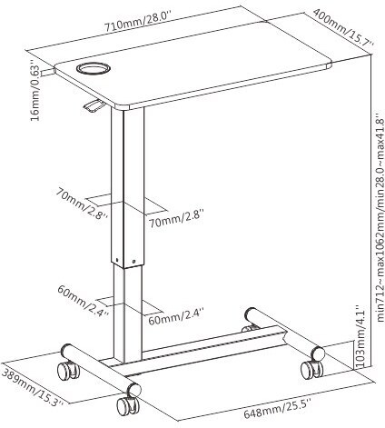 ErgoWork Multidesk skrivbord