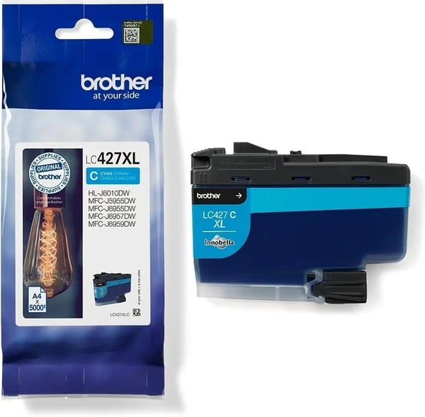 Brother LC427XLC -bläckpatron, cyan