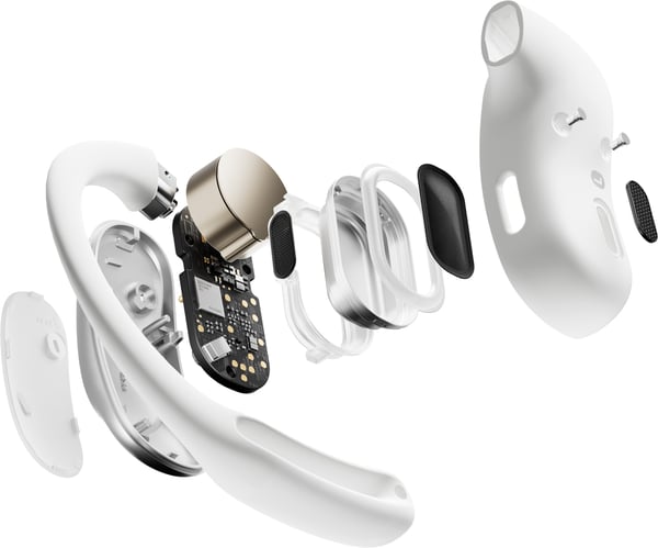 Shokz OpenFit Air trådløse høretelefoner, hvid