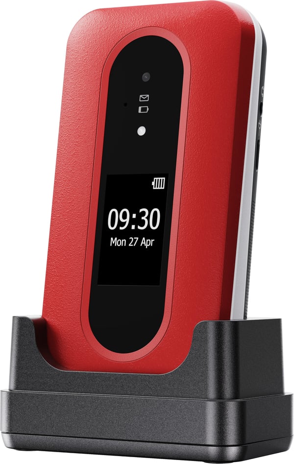 Doro Leva L31 - grundtelefon, rød / hvid