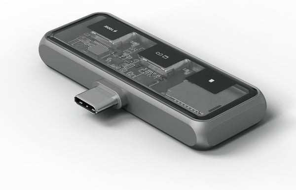 Satechi Mobile XR - USB-C-hub med microSD-læser, stjerneskærm