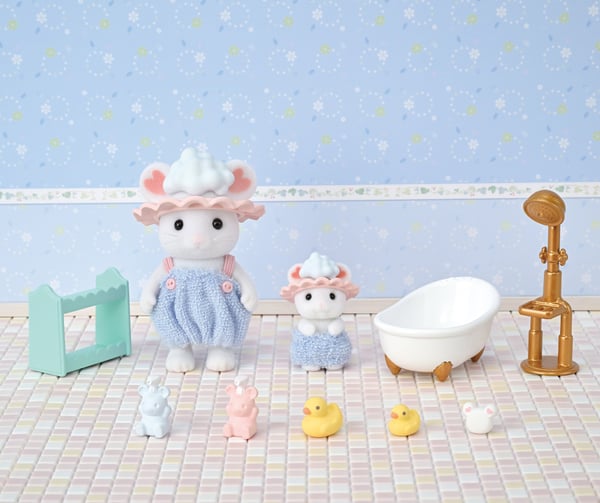 Sylvanian Families Søskende i badet