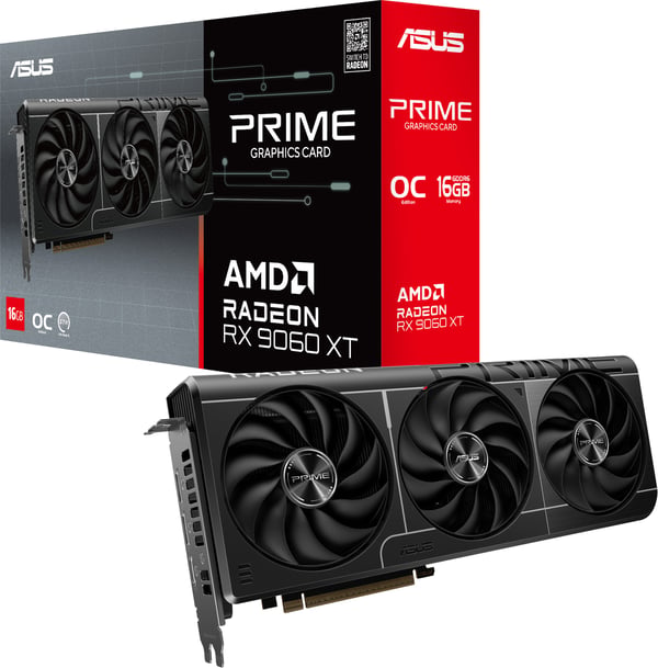 ASUS PRIME RX 9060 XT OC grafikkort, 16 GB
