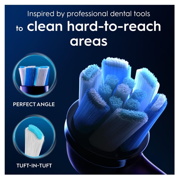 Oral-B iO Ultimate Clean Black -ersättningsborstar, svart, 4 st