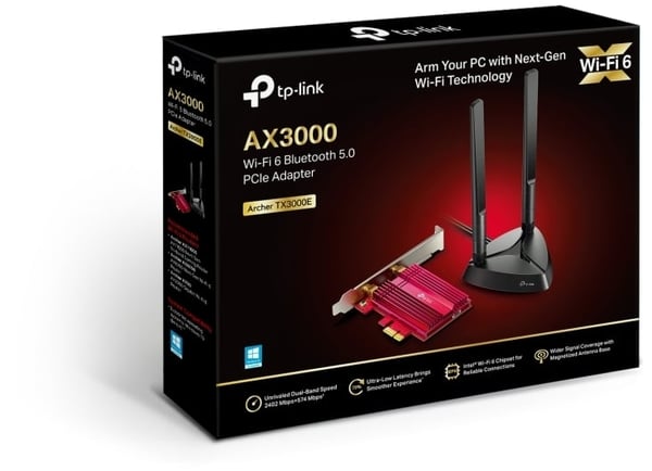 TP-LINK Archer TX3000E Dubbelfrekvens PCI-E WiFi 6-adapter och Bluetooth 5.0-adapter