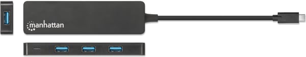 Manhattan 4-port USB-hubb, med USB-C-anslutning