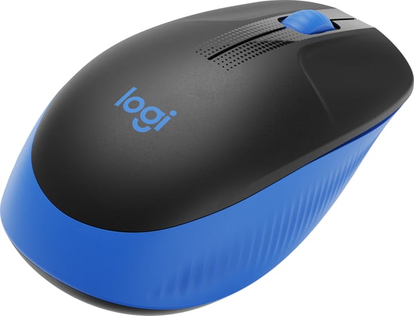 Logitech M190 -trådlös mus, svart/blå