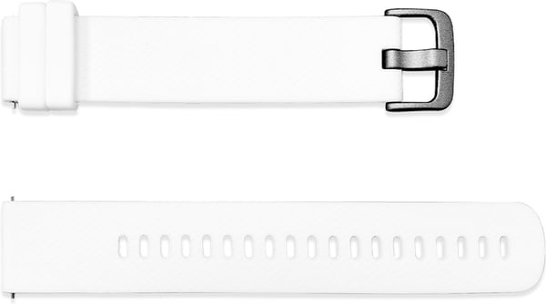 Bølge silikonearmbånd 20mm, til smart- og sportsure, hvid