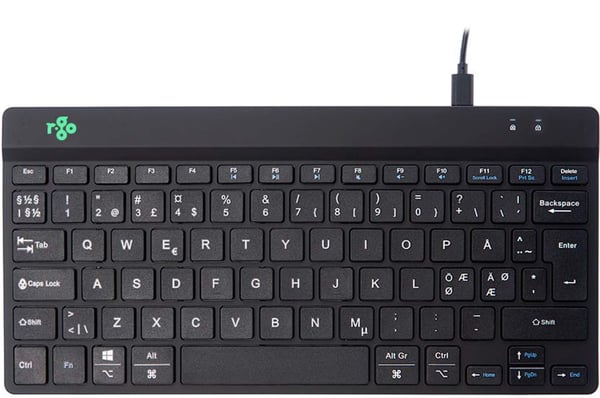 R-Go Compact Break -ergonomisk tangentbord, svart