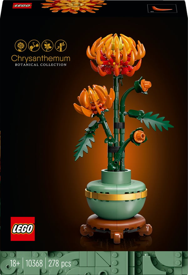 LEGO Icons Krysantemum Byggset med blomsterprydnad 10368