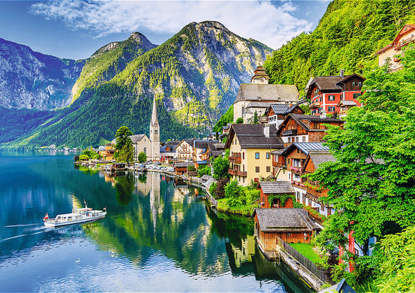 Trefl Puzzle 1000 – Hallstatt, Österrike pussel, 1000 bitar