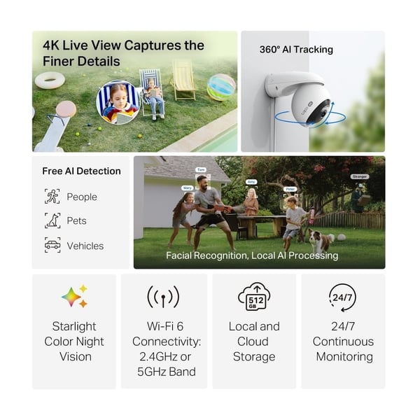 TP-LINK Tapo C560WS övervakningskamera för utomhusbruk