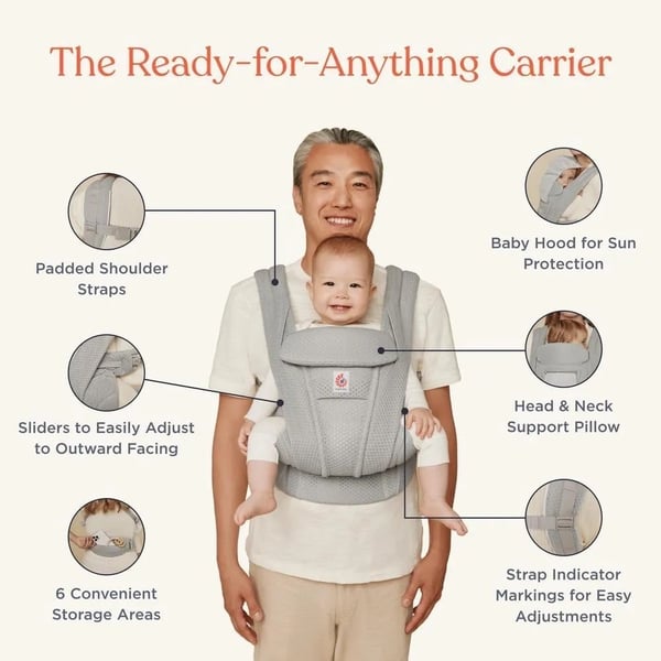 Ergobaby Omni Deluxe Cotton bärsele, Camel