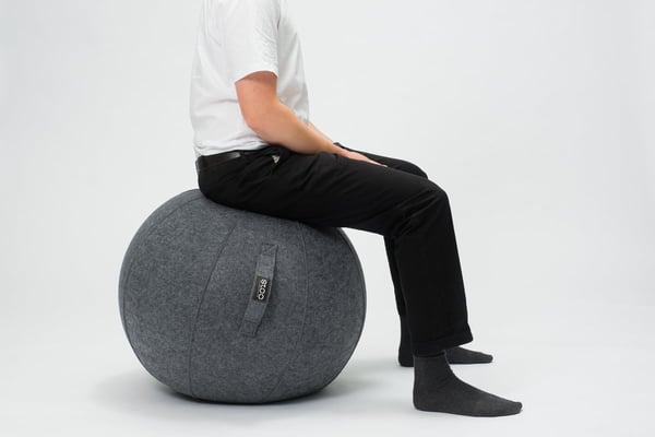 Stoo Active Ball -aktivitetsboll, ljusgrå,  Ø65 cm