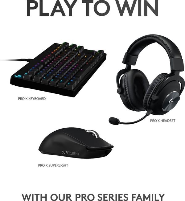 Logitech Pro X Superlight spelmus, svart
